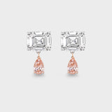 Aflalo - Tennis Drop Earrings in Mixed Gold