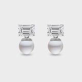 Aflalo - Priestess Tennis Drop Earrings in White Gold