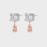 Aflalo - Tennis Drop Earrings in Mixed Gold