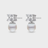 Aflalo - Priestess Tennis Drop Earrings in White Gold