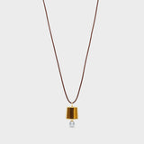 Aflalo - Lone Tile Pendant Necklace in Gold
