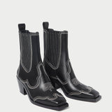 Loeffler Randall - Agnes Black/Cream Western Boot