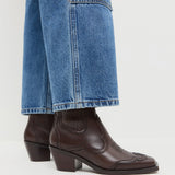 Loeffler Randall - Agnes Brown Leather Western Boot