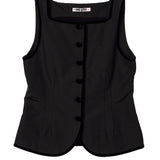 Ciao Lucia - Amira Faille Velvet Trim Sleeveless Top