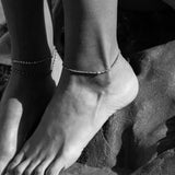 Dorsey - ENAMEL MOISSANITE ANKLET IN ANTIBES, 18K GOLD VERMEIL