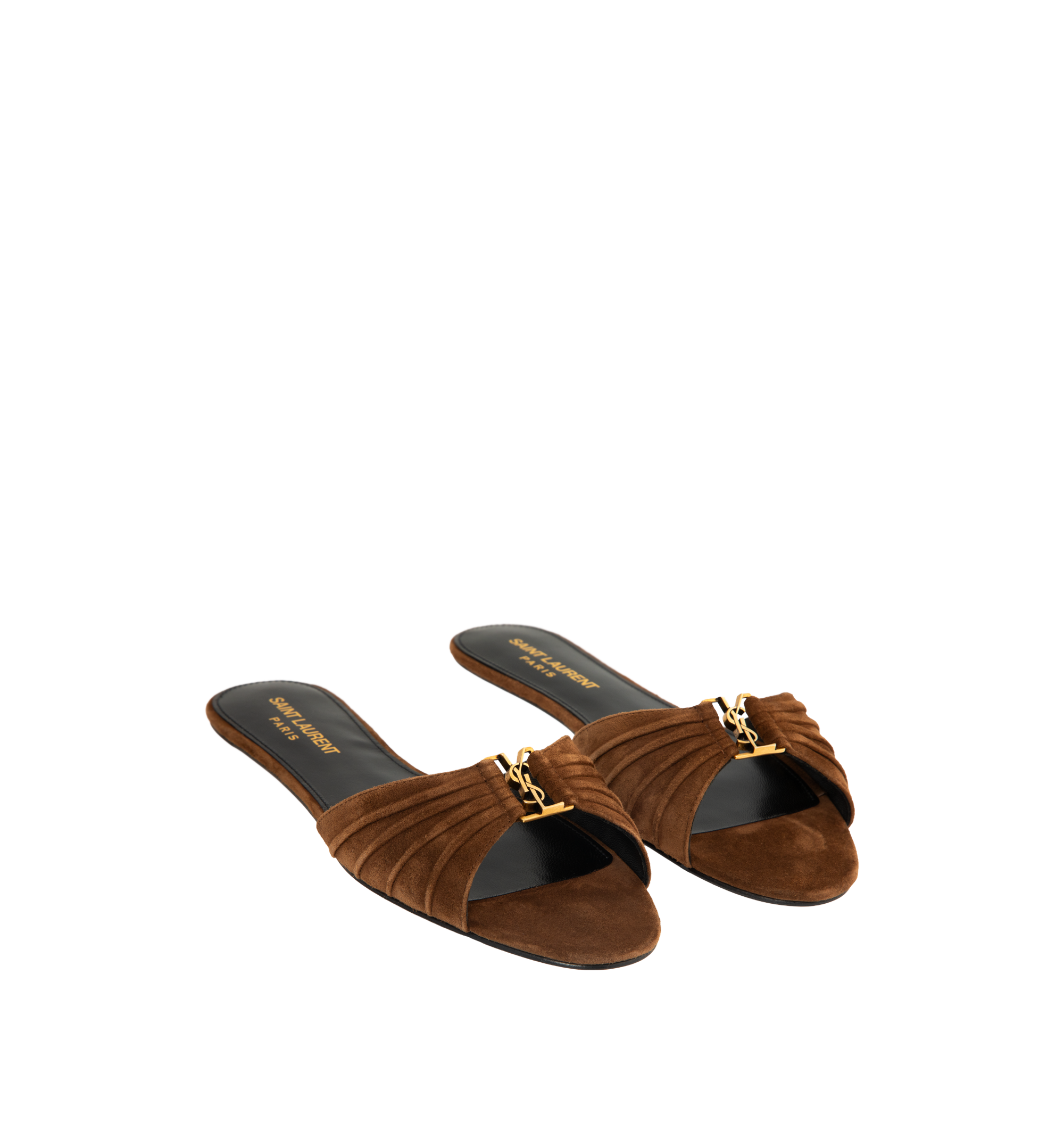 Saint Laurent - Babylone Suede Slides