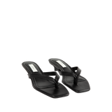 Tôteme - Leather Flip Flop Heeled Sandal