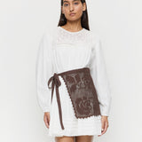 Loeffler Randall - Betty Brown Crochet Apron