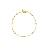 Dorsey - ENAMEL MOISSANITE BRACELET IN BEURRE, 18K GOLD VERMEIL
