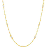 Dorsey - ENAMEL MOISSANITE NECKLACE IN BEURRE, 18K GOLD VERMEIL