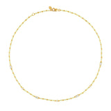 Dorsey - ENAMEL MOISSANITE NECKLACE IN BEURRE, 18K GOLD VERMEIL