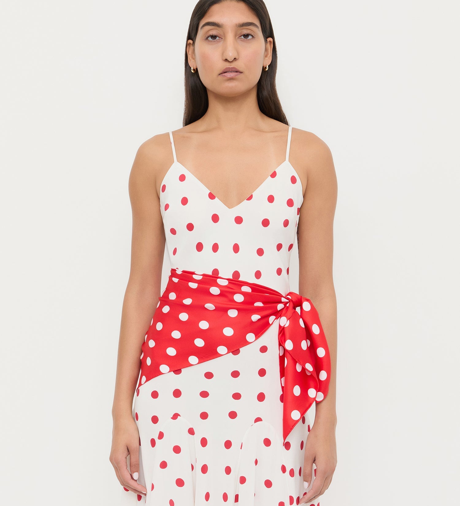 Loeffler Randall - Beverly Red/White Silk Scarf