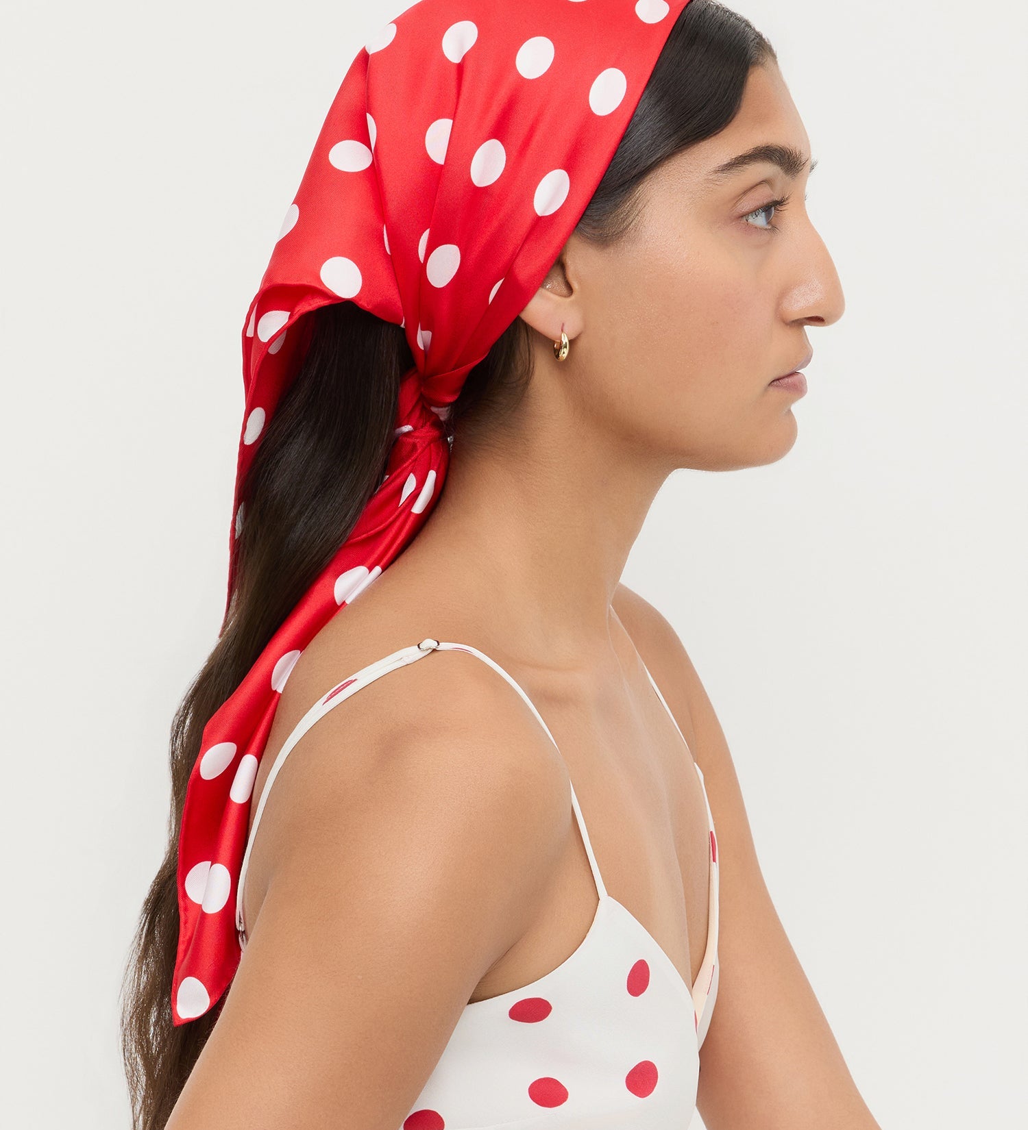 Loeffler Randall - Beverly Red/White Silk Scarf