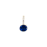 Dorsey - LAB BLUE SAPPHIRE EAST WEST OVAL PENDANT, GOLD