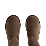 Image 4 of 4 - BROWN - Ugg Women's Classic Ultra Tall Boot is a sky-high version of the iconic style. Featuring a 15-inch shaft height, plush sheepskin lining, and an ultra-lightweight rubber outsole for comfort. Main Material: 17mm Twinface Sheepskin. Lining: 17mm Sheepskin. Insole: 17mm Sheepskin. Sole: Sugarcane EVA. Details: Overlock Stitch Seams. 