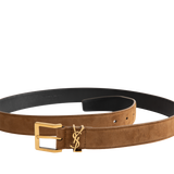 Saint Laurent - Cintura Harley Suede Belt