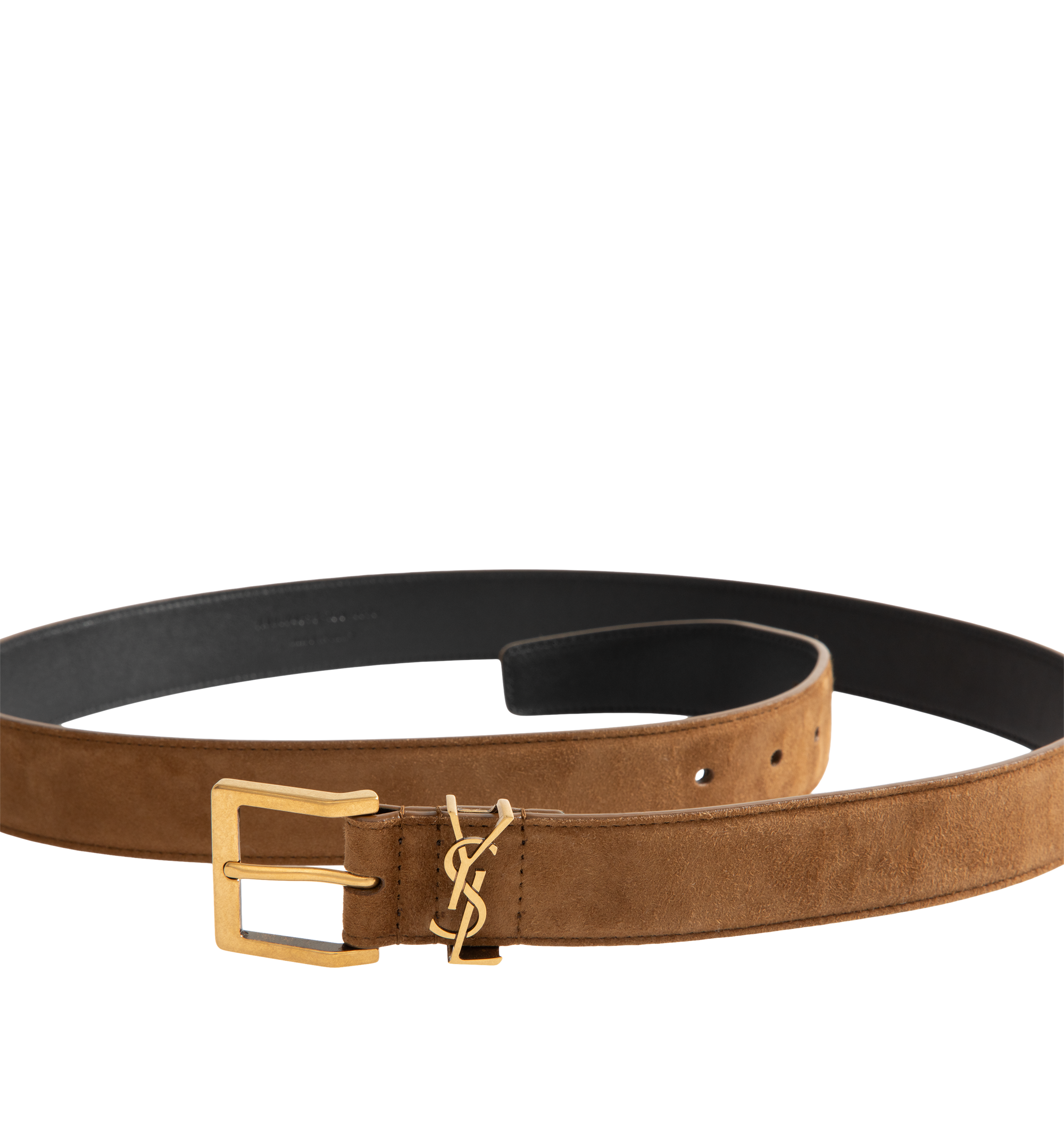 Saint Laurent - Cintura Harley Suede Belt