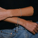 Dorsey - KATE RIVIÈRE BRACELET IN 2MM MOISSANITE, STERLING SILVER