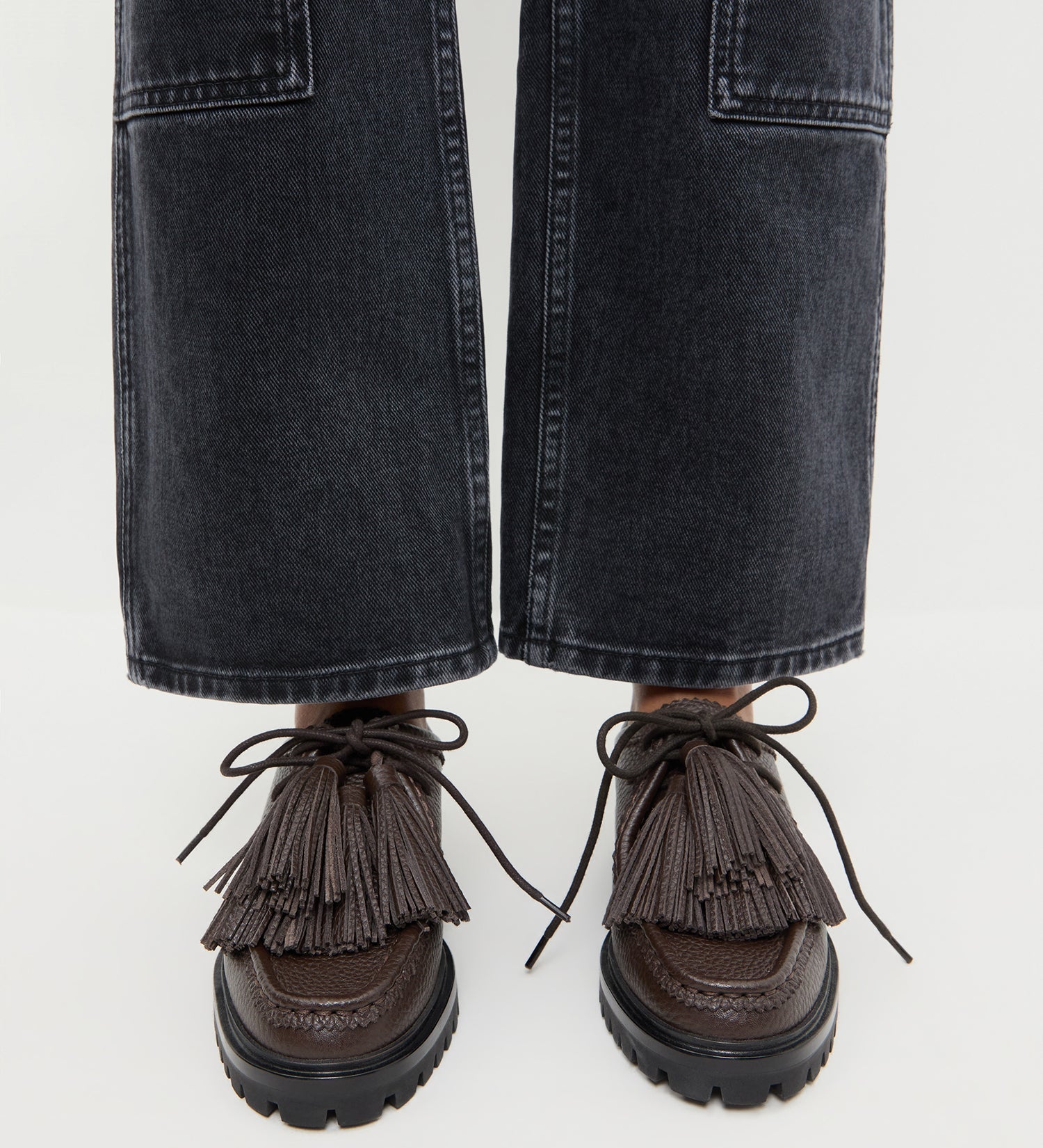 Loeffler Randall - Carter Brown Lug Sole Loafer