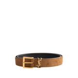 Saint Laurent - Cintura Harley Suede Belt