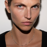 Dorsey - CLEMENCE, LAB WHITE SAPPHIRE 1.50 CARAT 15 STONE STRAND NECKLACE, GOLD