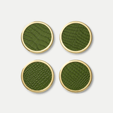 Veronica Beard - Croc-Embossed Leather Coaster Set