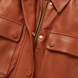 Veronica Beard - Liora Leather Utility Dickey Coat