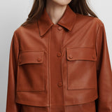 Veronica Beard - Liora Leather Utility Dickey Coat