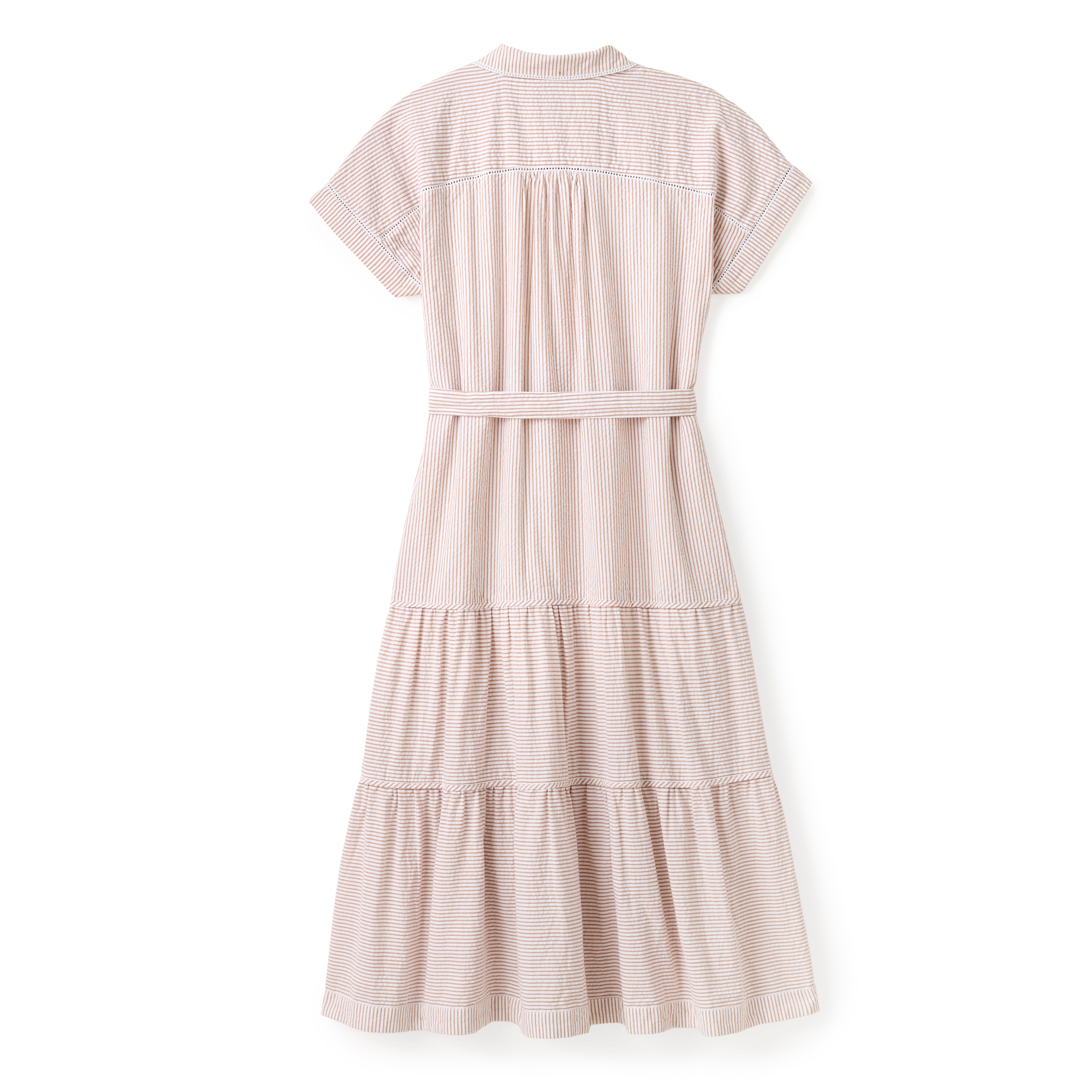 Cartolina - SP26 Adriana Shirt Dress - Camel Stripe
