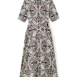 Cartolina - SP26 Cara Shirtdress - Flor Medallion Tidal Pool