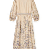Cartolina - Sandy Midi Dress - Natural Linen