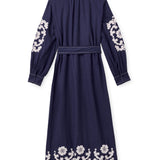 Cartolina - PF26 Ophelia Dress - Navy Prairie Floral Applique
