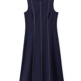 Cartolina - Rain Midi Dress - Dark Navy