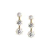 Dorsey - COLETTE 3-STONE DROP EARRINGS IN MOISSANITE