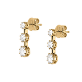 Dorsey - COLETTE 3-STONE DROP EARRINGS IN MOISSANITE