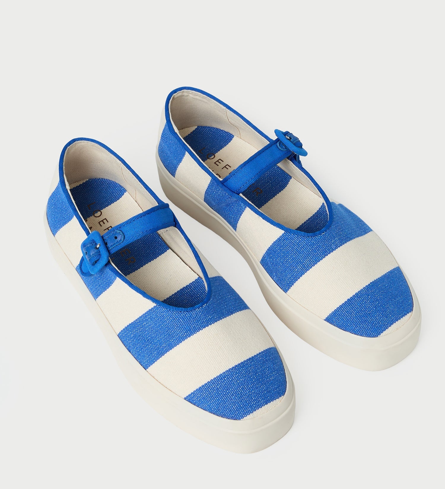 Loeffler Randall - Cooper Blue Striped Mary Jane Sneaker