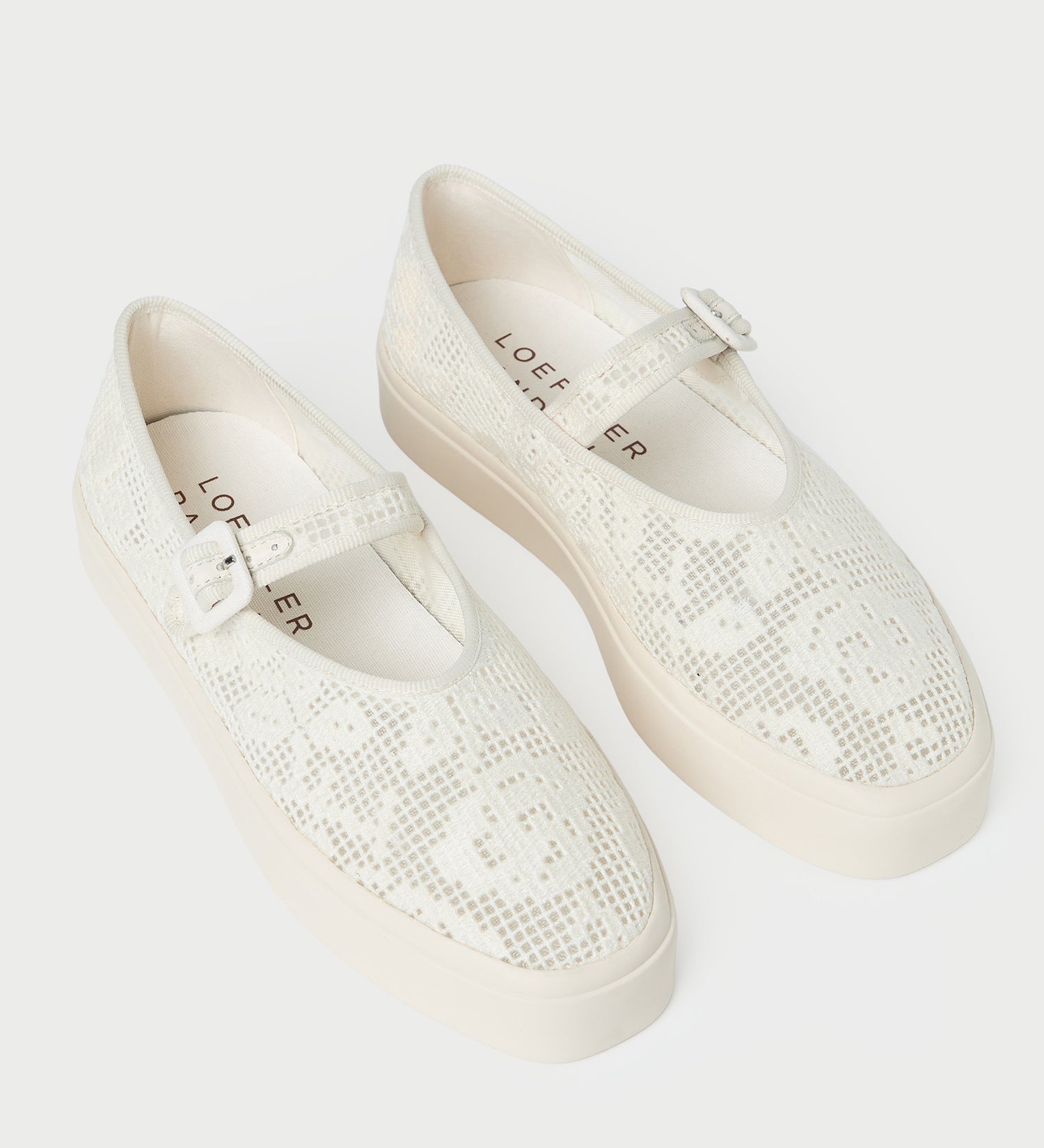 Loeffler Randall - Cooper Cream Lace Mary Jane Sneaker