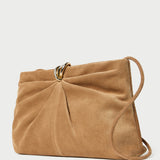 Loeffler Randall - Corrine Toffee Suede Gathered Clutch
