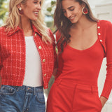 L'AGENCE - Cove Cropped Tweed Jacket