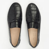 Jamie Haller - The Penny Loafer in Black Croc