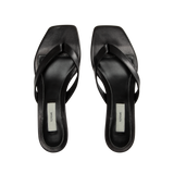 Tôteme - Leather Flip Flop Heeled Sandal