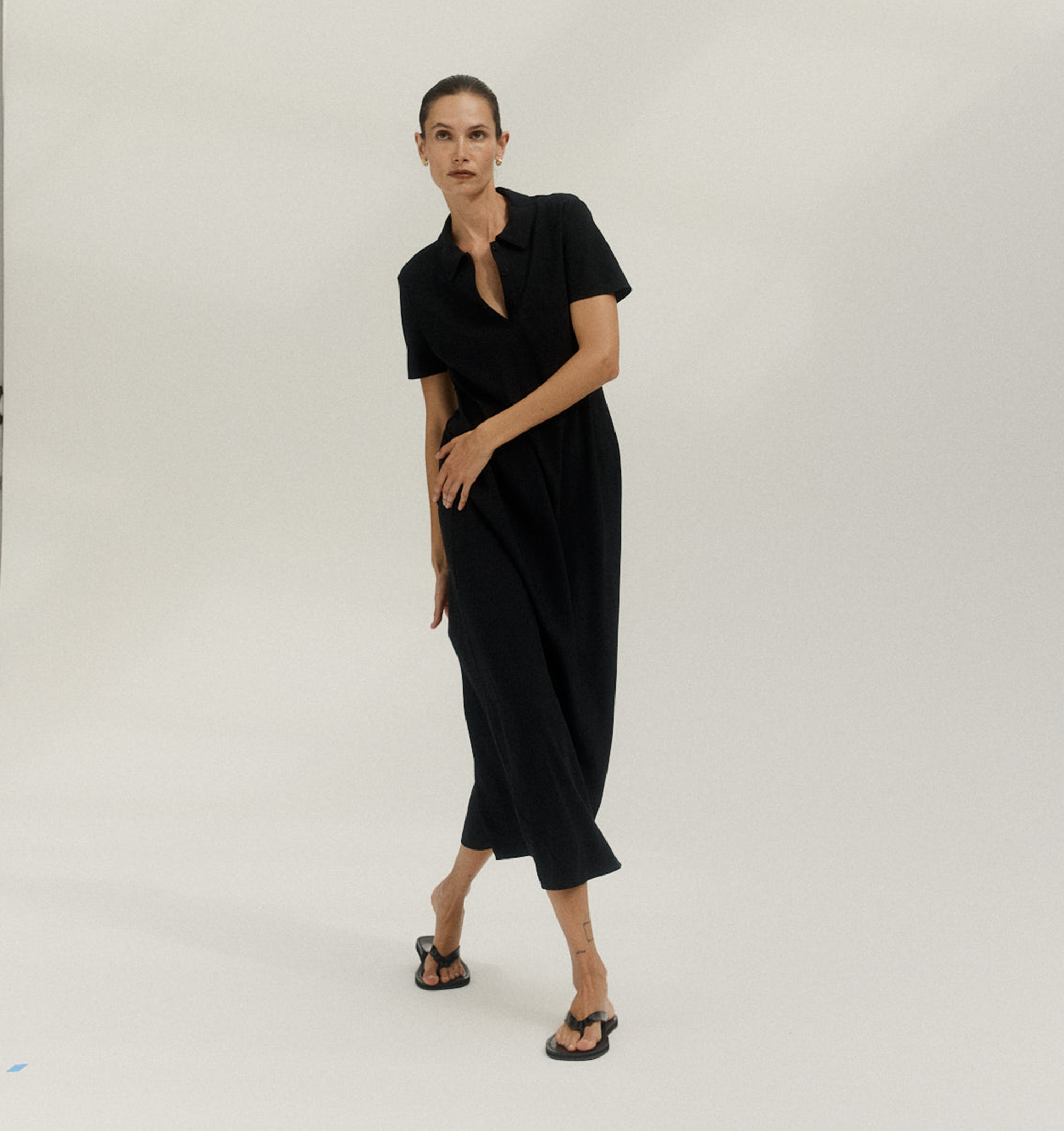 The Row - Leather City Flip Flop