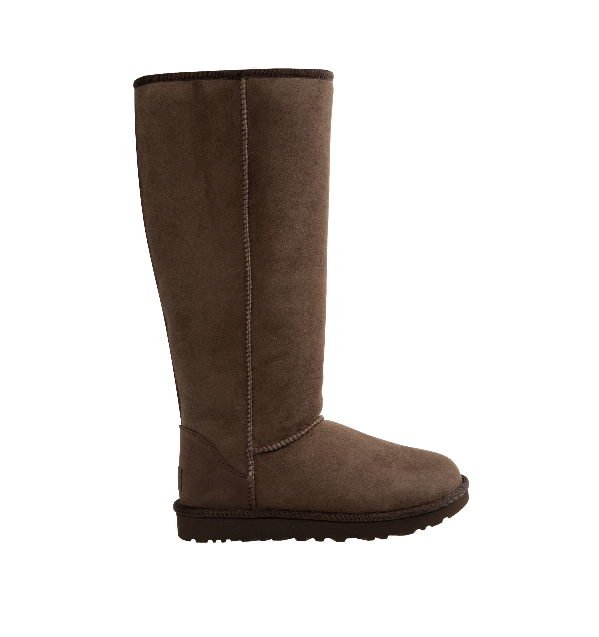 Image 1 of 4 - BROWN - Ugg Women's Classic Ultra Tall Boot is a sky-high version of the iconic style. Featuring a 15-inch shaft height, plush sheepskin lining, and an ultra-lightweight rubber outsole for comfort. Main Material: 17mm Twinface Sheepskin. Lining: 17mm Sheepskin. Insole: 17mm Sheepskin. Sole: Sugarcane EVA. Details: Overlock Stitch Seams. 