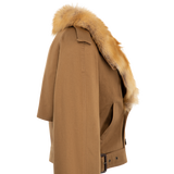 Saint Laurent - Shearling - Trimmed Trench Coat