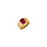 Dorsey - DAMIAN LAB RED SAPPHIRE CIGAR BAND, GOLD