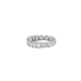 Dorsey - DEMI ROUND AND EMERALD - CUT ETERNITY BAND IN MOISSANITE, STERLING SILVER