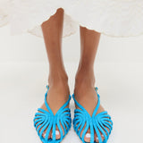 Loeffler Randall - Devon Blue Moiré Slingback Sandal