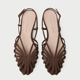 Loeffler Randall - Devon Chocolate Moiré Slingback Sandal