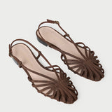 Loeffler Randall - Devon Chocolate Moiré Slingback Sandal
