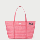 Loeffler Randall - Dina Red Gingham Embroidered Tote